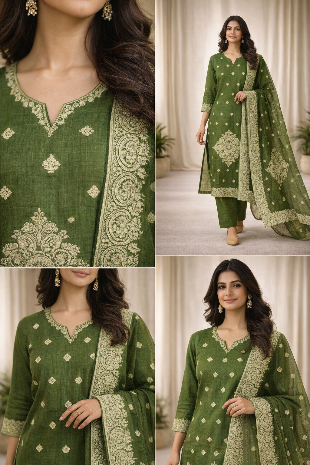 Elegant Pattu 3-Piece Set 🌟