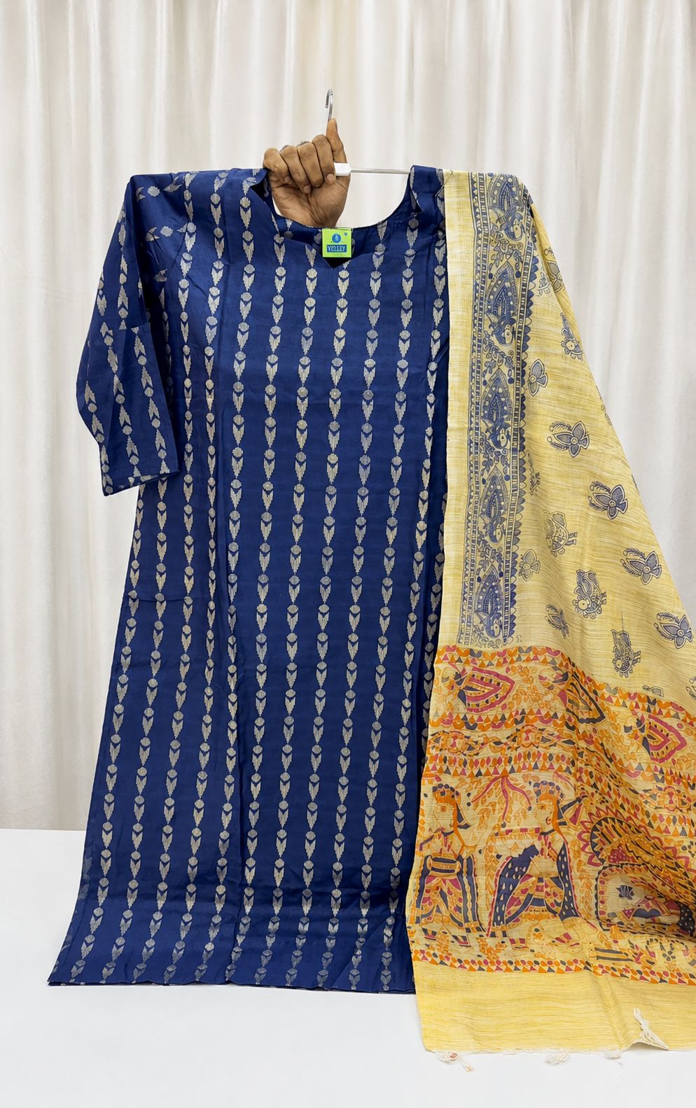 Handloom 3-Piece Suit Set with Functional Pocket & Art Kalamkari Dupatta @ ₹950/- | Free Shipping| Arrows